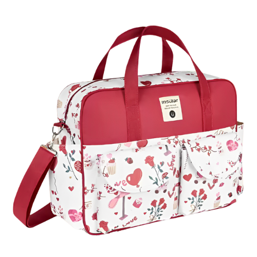 Bolsa maternidade feminina - AMOR VERMELHO